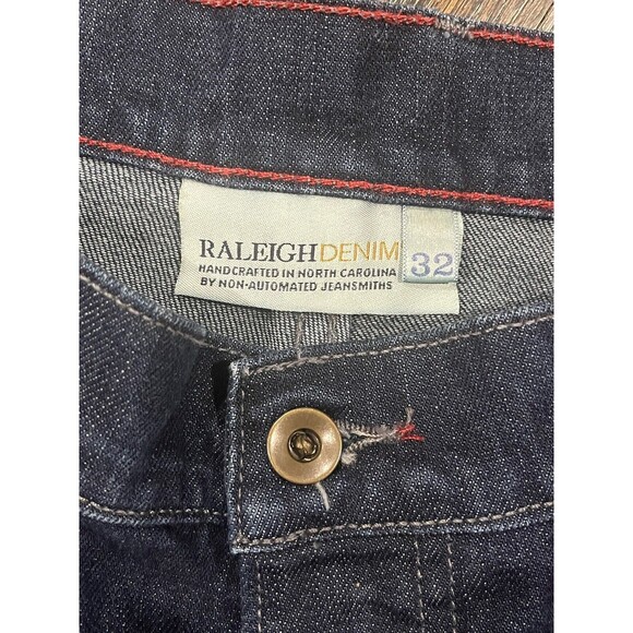 Raleigh Denim Jones Jeans Mens 32 x 30 Blue Slim Straight Fit Handcrafted Signed - Picture 3 of 12